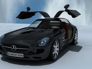 mercedes sls amg sport car Model 3D