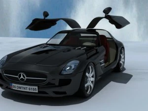 mercedes sls amg sport car 3D Model