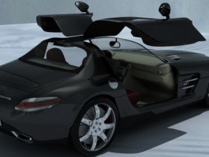 mercedes sls amg sport car 3Dモデル
