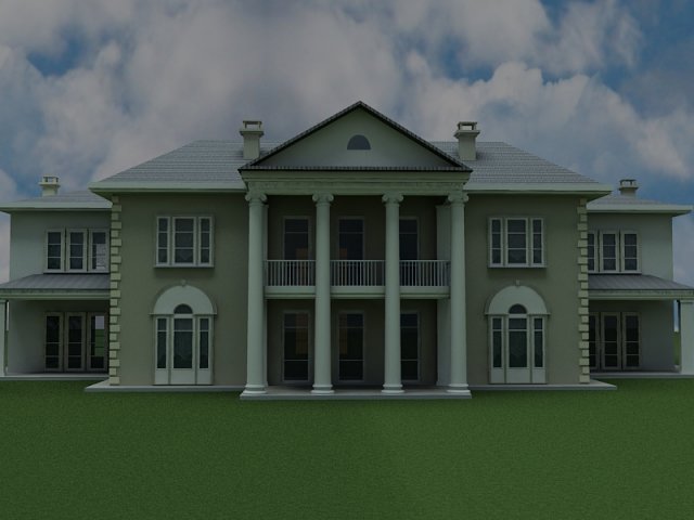 luxury mansion 3Dモデル .c4d .max .obj .3ds .fbx .stl .blend 