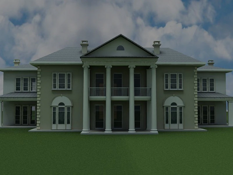 luxury mansion 3D Model .c4d .max .obj .3ds .fbx .stl .blend 