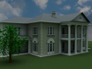 luxury mansion 3D Model