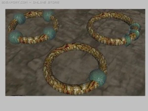 6x rings table 3D Model