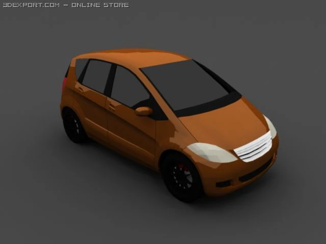 mercedes a 2 3D Model .c4d .max .obj .3ds .fbx .stl .blend 