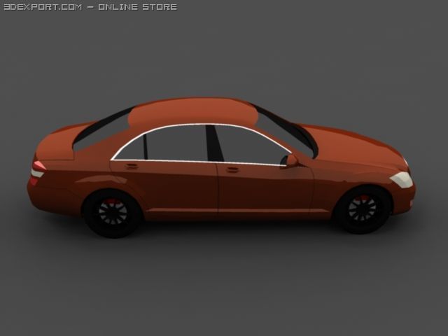 mercedes s 3D Model .c4d .max .obj .3ds .fbx .stl .blend 