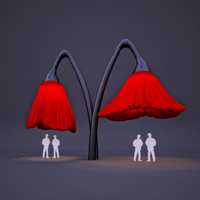warde flower street lamp Modelo 3D .c4d .max .obj .3ds .fbx .stl .blend 