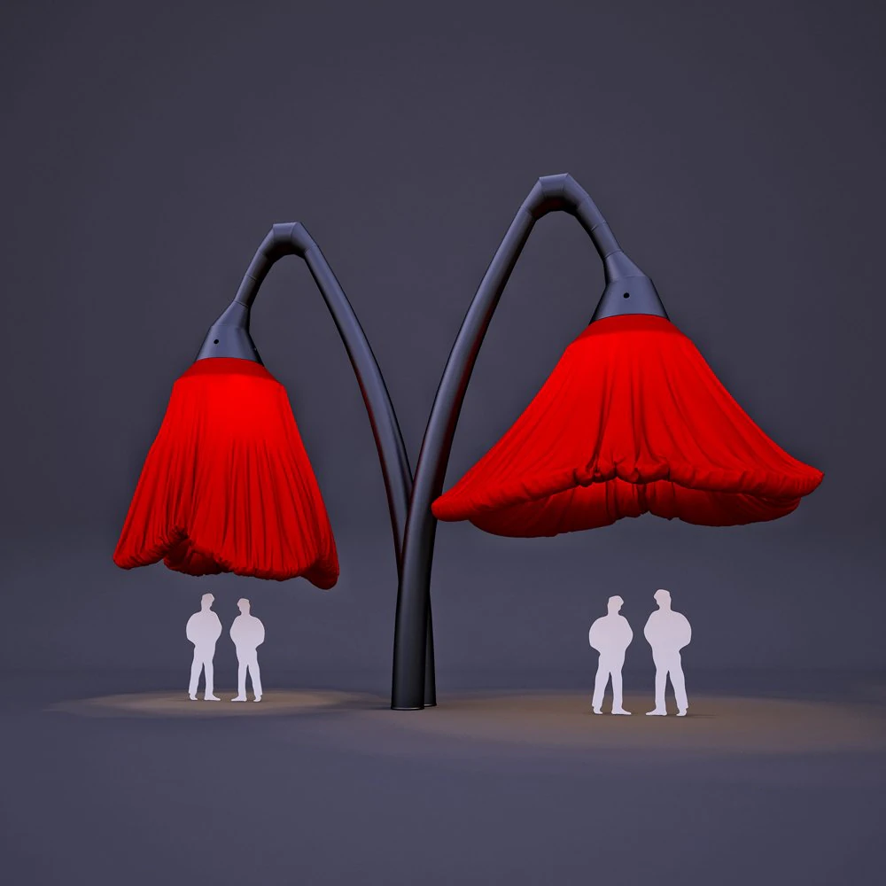 warde flower street lamp 3D Model .c4d .max .obj .3ds .fbx .stl .blend 