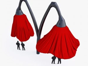 warde flower street lamp 3D Model