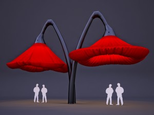 warde flower street lamp Modelo 3D