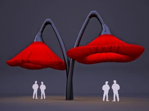 warde flower street lamp 3D Model