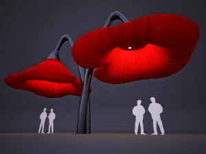 warde flower street lamp 3D Model
