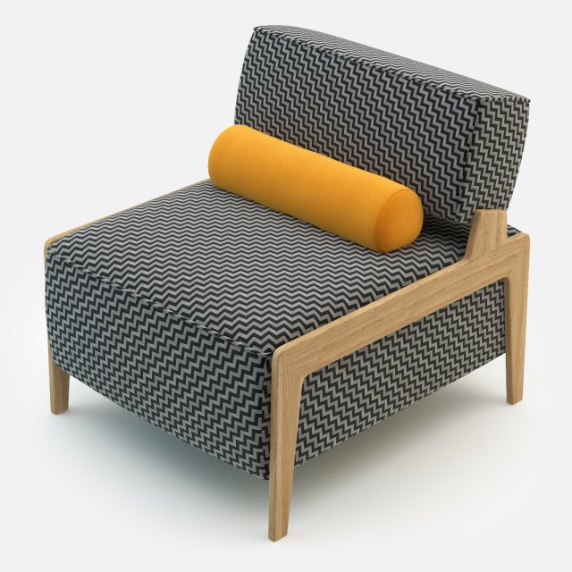 Inno box wood armchair 3D Модель .c4d .max .obj .3ds .fbx .stl .blend 