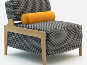 Inno box wood armchair 3D Модель