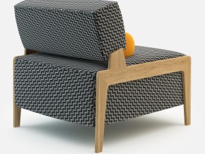 Inno box wood armchair 3D Модель