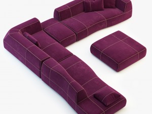 Bb italia bend-sofa Model 3D