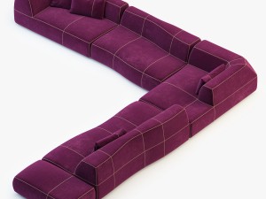 Bb italia bend-sofa 2 Model 3D