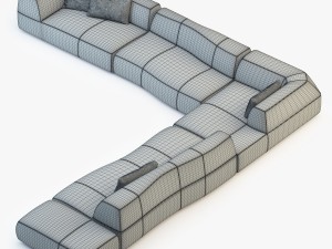 Bb italia bend-sofa 2 Model 3D