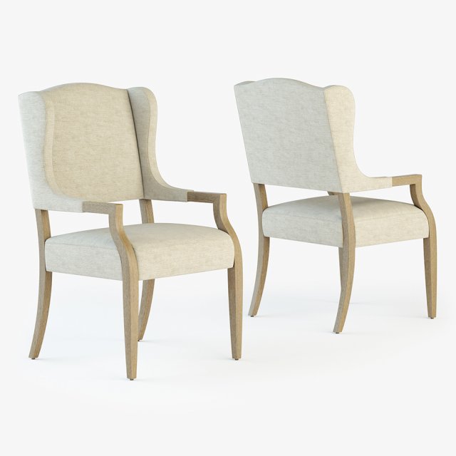 Bernhardt santa barbara dining arm chair Modello 3D .c4d .max .obj .3ds .fbx .stl .blend 