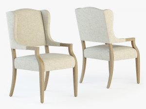 Bernhardt santa barbara dining arm chair Model 3D