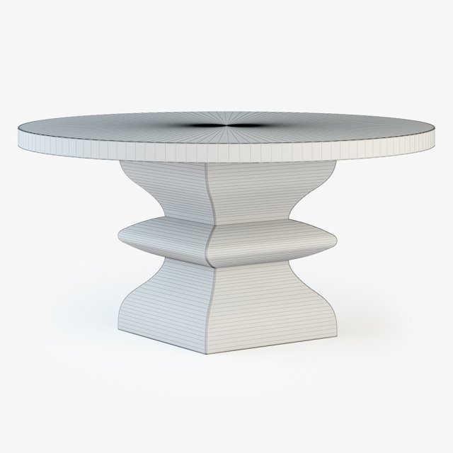 bernhardt santa barbara round dining table 3D Model in Table 3DExport