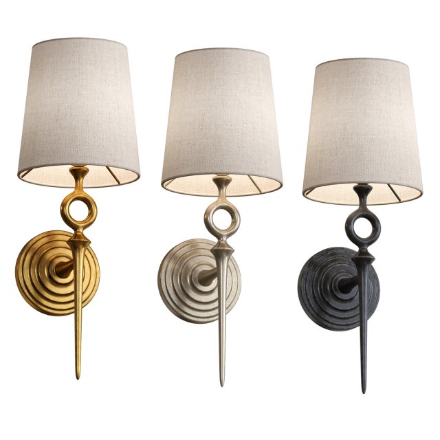 Bristol single sconce visual comfort 3D 모델 .c4d .max .obj .3ds .fbx .stl .blend 