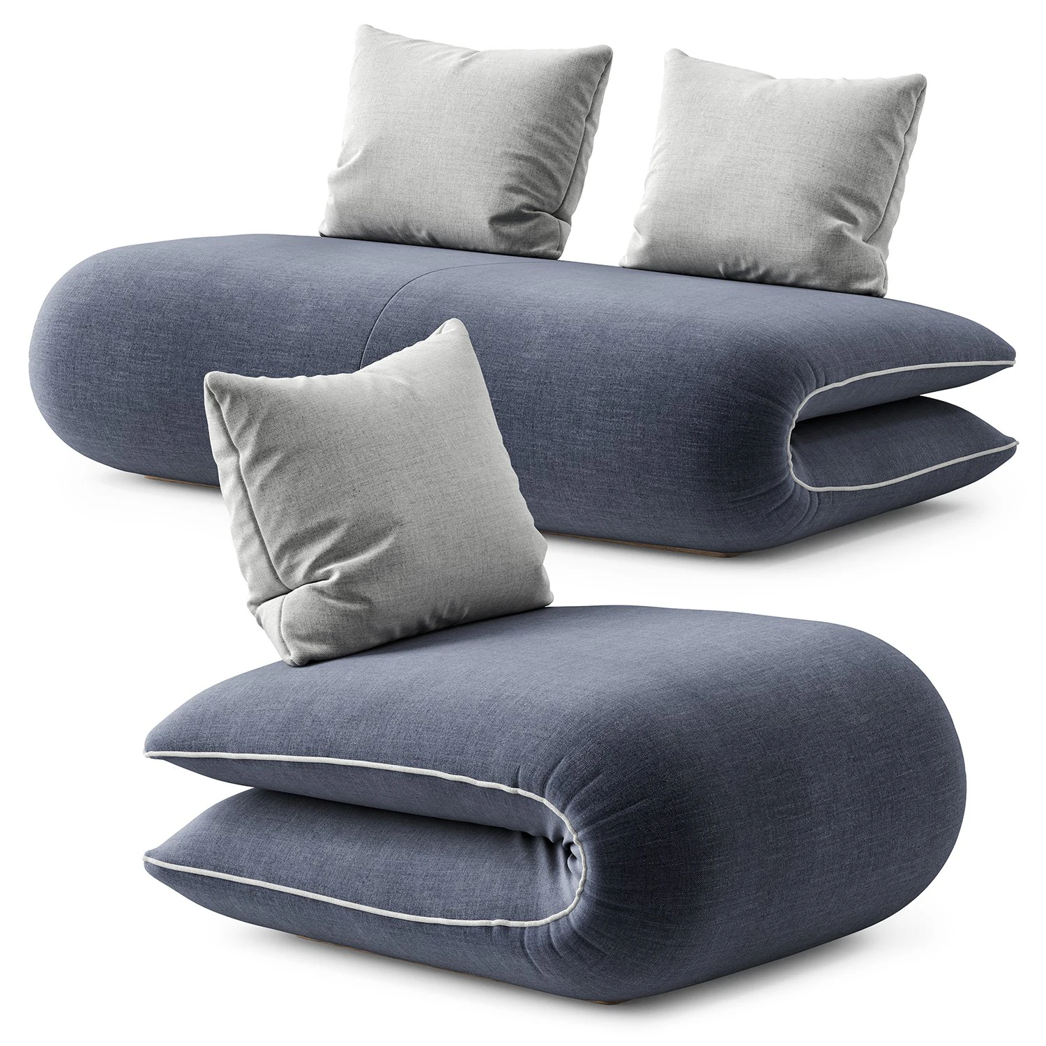 lago chama armchair sofa 3D Model .c4d .max .obj .3ds .fbx .stl .blend