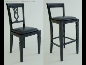 scavolini baccarat chair stool Model 3D