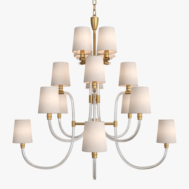 Clarice large chandelier by julie neill 3D Модель .c4d .max .obj .3ds .fbx .stl .blend 