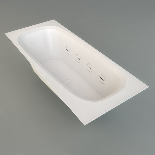 Teuco outline bathtub 3D 모델 .c4d .max .obj .3ds .fbx .stl .blend 