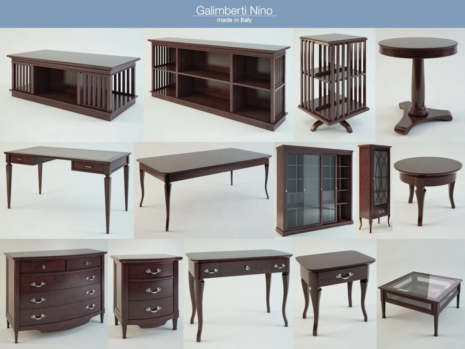 galimberti nino furniture set 3D Model .c4d .max .obj .3ds .fbx .stl .blend 
