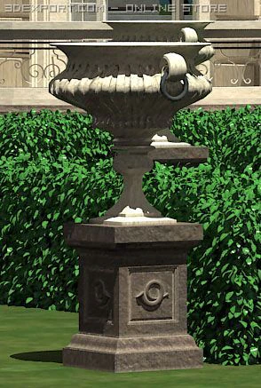 small architectural forms a flowerpot 3D Model .c4d .max .obj .3ds .fbx .stl .blend 