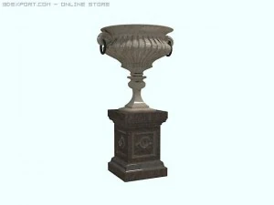 small architectural forms a flowerpot 3D Model
