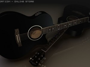 electro acoustic guitar 3D Модель