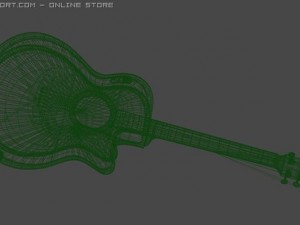 electro acoustic guitar 3D Model
