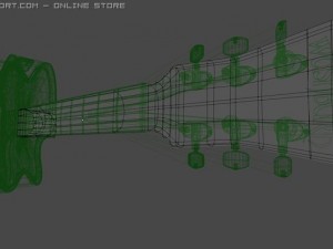 electro acoustic guitar 3D Model