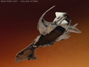 futuristic ship 3D 모델
