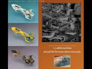 futuristic ship 3D Model