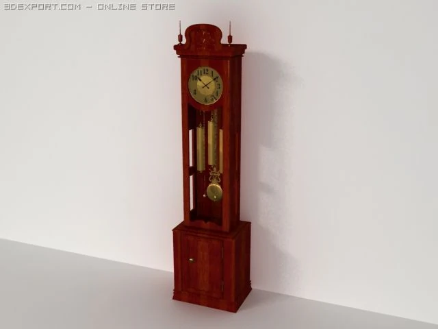 floorclock 3D Model .c4d .max .obj .3ds .fbx .stl .blend
