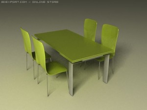 table and chairs 3D Model