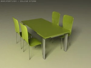 masa ve sandalyeler 3D Model