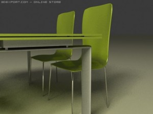 table and chairs 3D Model