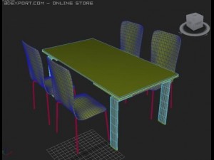 table and chairs 3D Model