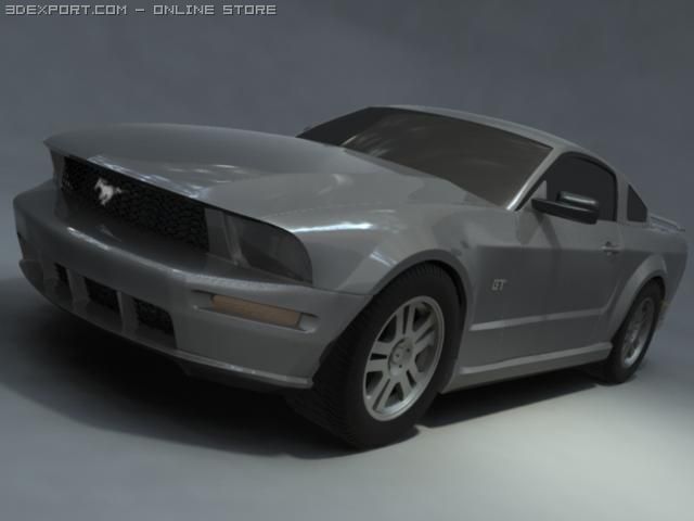 ford mustang gt v8 Model 3D .c4d .max .obj .3ds .fbx .stl .blend 