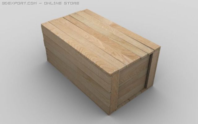 wooden box Modelo 3D .c4d .max .obj .3ds .fbx .stl .blend 