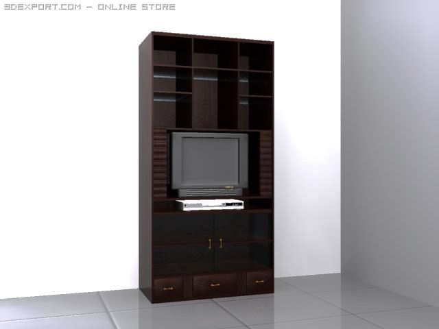 tv show case Modello 3D .c4d .max .obj .3ds .fbx .stl .blend