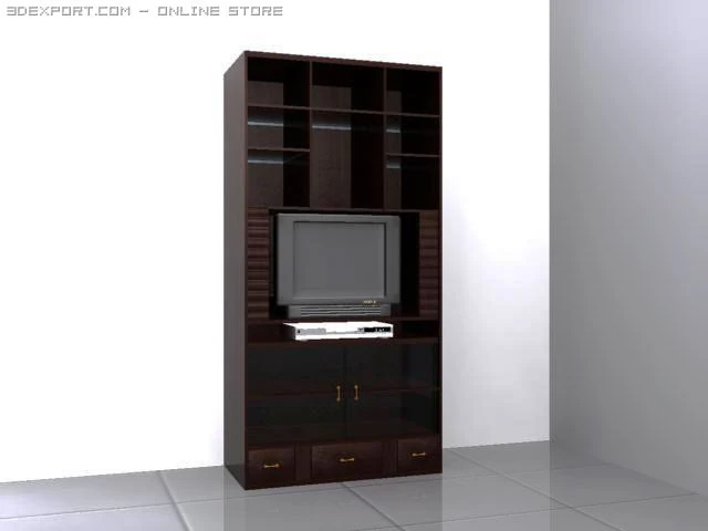 tv show case 3D Model .c4d .max .obj .3ds .fbx .stl .blend 