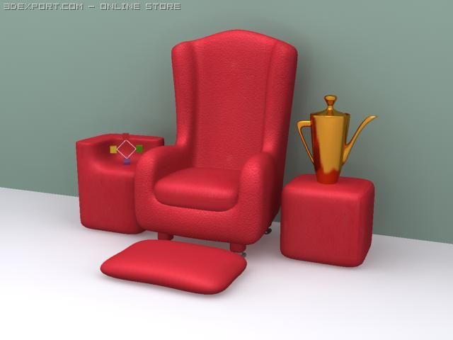honor chair 3D Model .c4d .max .obj .3ds .fbx .stl .blend