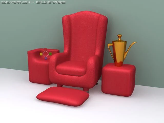 honor chair 3D Model .c4d .max .obj .3ds .fbx .stl .blend 