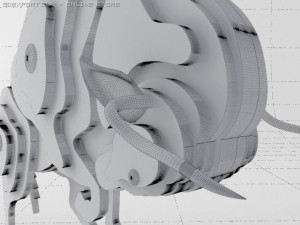 plywood bull Modèle 3D