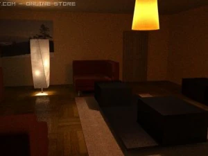 kręcona lampa podłogowa Model 3D